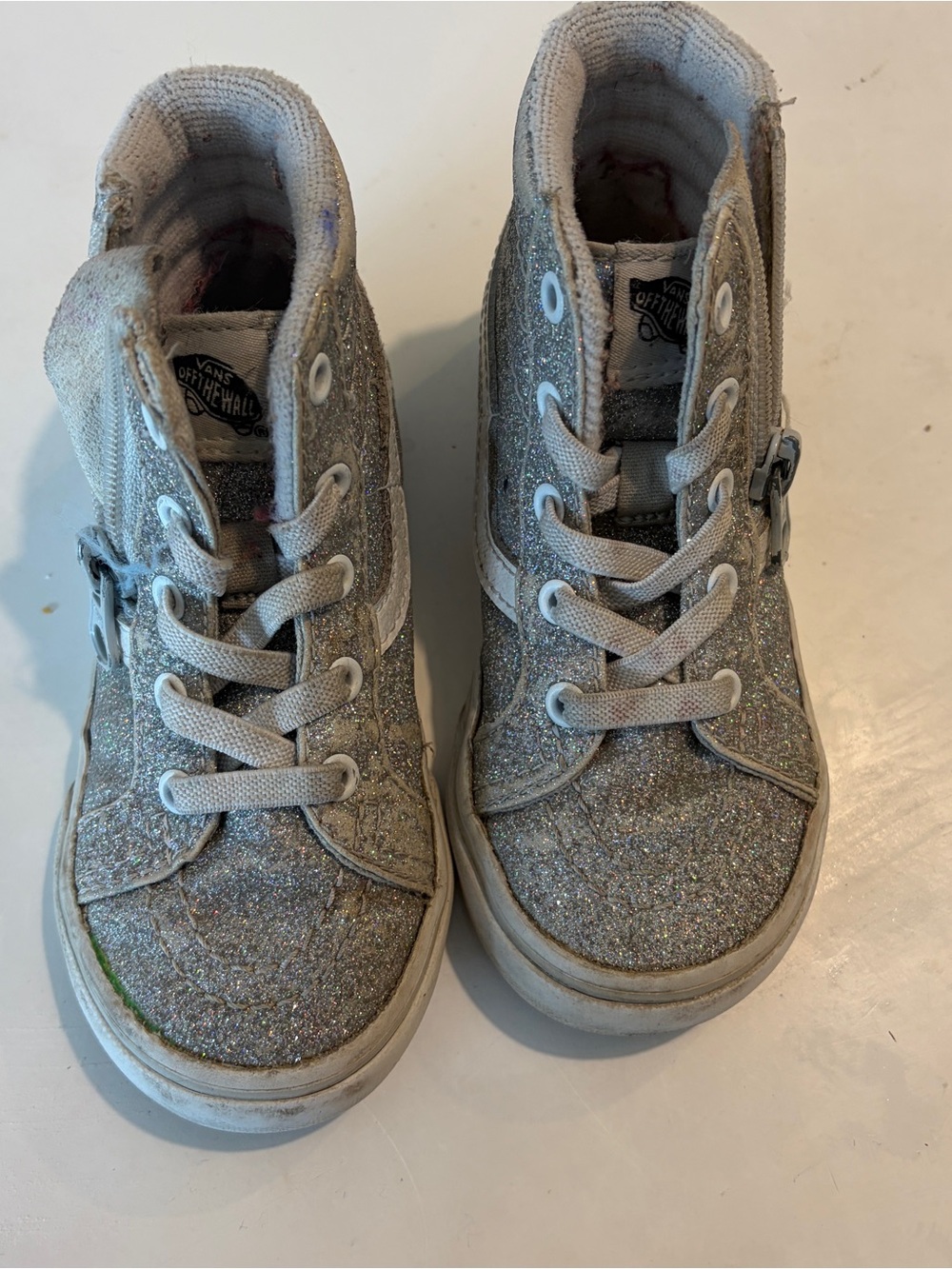 Vans Kids Glitter High-Top Sneakers - Silver Glitter